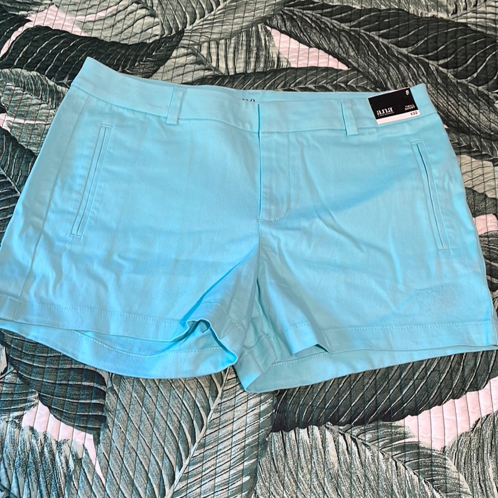 a.n.a Turquoise Twill Short Size 8